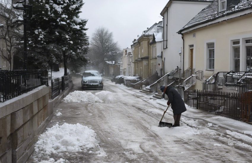 Weberstraße wird vom Schnee geräumt